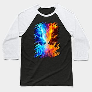 Ice and Fire Wolves Baseball T-Shirt